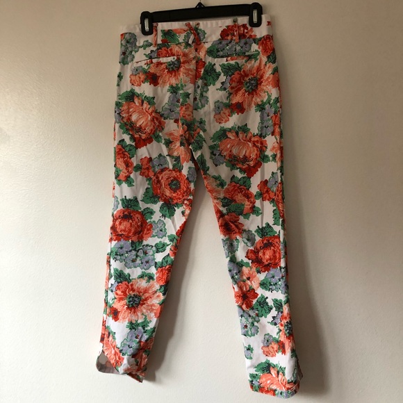 SOLD Anthro Floral Pants Size 4 - Picture 4 of 4